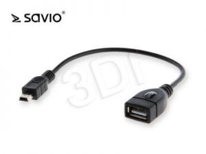 SAVIO ADAPTER 20CM MINI USB B MĘSKIE - OTG USB A ŻEŃSKIE CL-58
