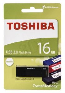 TOSHIBA Flashdrive U302 16GB USB 3.0 czarny