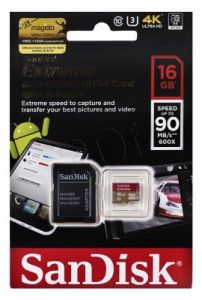 Sandisk micro SDHC Extreme 16GB Class 10,UHS Class U3 + ADAPTER microSD-SD