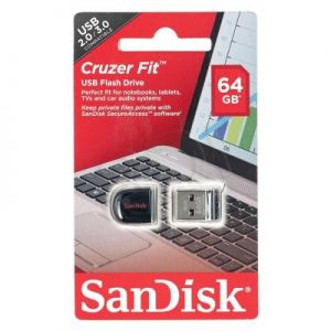 Sandisk Flashdrive CRUZER FIT 64GB USB 2.0 Czarny
