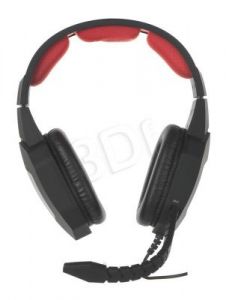 Słuchawki nauszne z mikrofonem Natec GENESIS H59 (Czarno-czerwony)