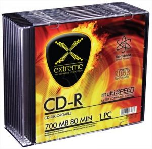 EXTREME CD-R  700MB/80MIN SLIM 10SZT 52X