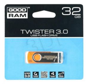 Goodram Flashdrive TWISTER 32GB USB 3.0 Pomarańczowy