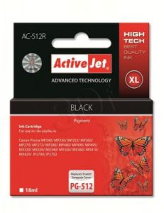 ActiveJet AC-512R tusz czarny do drukarki Canon (zamiennik Canon PG-512) Premium