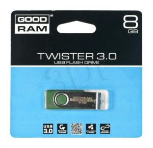 Goodram Flashdrive TWISTER 8GB USB 3.0 Zielony