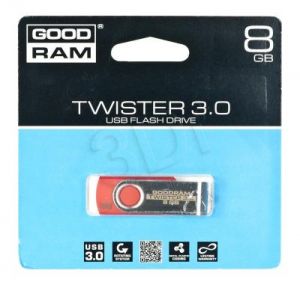 Goodram Flashdrive TWISTER 8GB USB 3.0 Czerwony