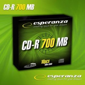 CD-R ESPERANZA 700MB/80min. Slim 10szt. 56x