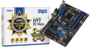 MSI H97 PC Matee H87 LGA1150 (PCX/DZW/VGA/GLAN/SATA3/USB3/RAID/DDR3/CROSSFIRE)