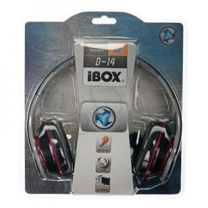 Słuchawki nauszne Ibox D14 (Czarno-czerwony)