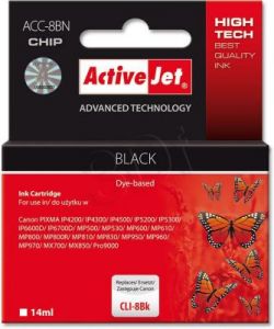 ActiveJet ACC-8BN tusz czarny do drukarki Canon (zamiennik Canon CLI-8Bk ) Supreme/ chip