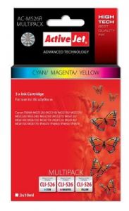 ActiveJet AC-M526R multipack tusz cyan, magenta, żółty do drukarki Canon (zamiennik Canon CLI-526) P