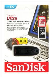 Sandisk Flashdrive Ultra 128GB USB 3.0 Czarny
