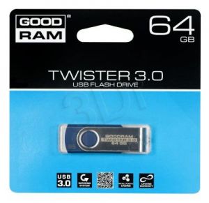 Goodram Flashdrive TWISTER 64GB USB 3.0 Niebieski
