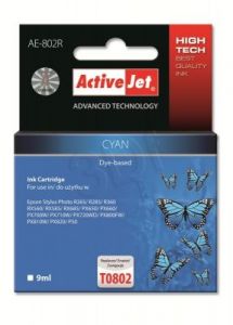ActiveJet AE-802R tusz cyan do drukarki Epson (zamiennik Epson T0802) Premium