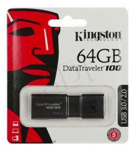 Kingston Flashdrive DataTraveler 100 G3 64GB USB 3.0 Czarny