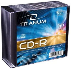 TITANUM CD-R   700MB/80min - Slim 10 52X