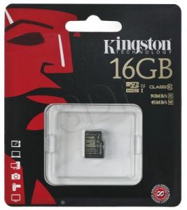 Kingston micro SDHC SDCA10/16GBSP 16GB Class 10,UHS Class U1