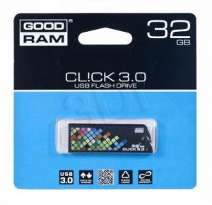 Goodram Flashdrive CL!CK 32GB USB 3.0 Czarno-kolorowy