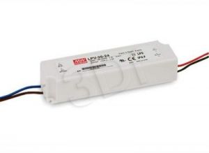 Zasilacz stałonapięciowy do LED MEAN WELL AC/DC LED, Class II, Seria LPV-35 (12V 36W) biały