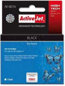 ActiveJet AE-801N tusz czarny do drukarki Epson (zamiennik Epson T0801) Supreme