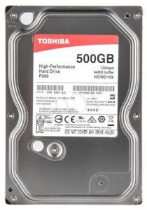 Dysk HDD TOSHIBA P300 3,5\" 500GB SATA III 64MB 7200obr/min HDWD105EZSTA