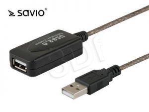 SAVIO PRZEDŁUŻACZ 5M AKTYWNY USB TYPE A MĘSKA - USB TYPE A ŻEŃSKA CL-76